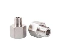 BKGWCSOR 1/8" 1/4" 3/8" 1/2" 3/4" NPT M10 M14 M20 Female Male SS304 Hex Reducer Bushing Pipe Fitting Connector Coupler Pressure Gauge(M14x1.5mm Female,M10x1mm Male)