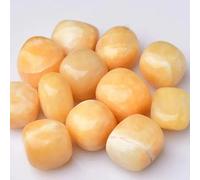 BKGWCSOR 10-30MM 90-100g 1 Bag Yellow Jade Round Irregular Block Polished Stone Pure Calcite Gemstone for or Decoration Crystals