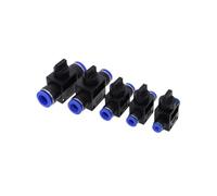 BKGWCSOR 10PCS Pneumatic Fittings HVFF4 HVFF6 HVFF8 HVFF10 HVFF12 Air Pneumatic Hand Valve Fitting Hose Pipe Tube Push Into Connector(HVFF 8mm)