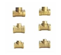 BKGWCSOR 1pc Pneumatic Plumbing Brass Pipe Fitting Female Thread 1/2" - 2" BSP Reducing Tee Type Copper Fittings Water Oil Gas (1-1I4 to 1I2)
