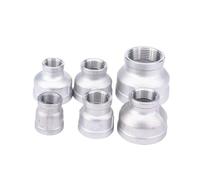 BKGWCSOR 1pc Reducing 1/8" 1/4" 3/8" 1/2" 3/4" 1" 1-1/4" 1-1/2" 2" BSP Female 304 Stainless Steel Straight Concentric Reducer Pipe Fitting(Type 3)