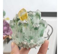 BKGWCSOR 200-300g Green Ghost Crystal Cluster for Home Office Decor, Stone, and Feng Shui Wealth Display