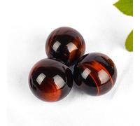 BKGWCSOR 3PCS Red Tiger Eye Gemstone Crystal Ball Round Sphere Collection Ornament Witchcraft Decor