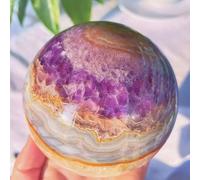 BKGWCSOR Amethyst Agate Crystal Ball Purple Polished Divination Quartz Sphere Ornament for Feng Shui Decorative,5.5~6cm