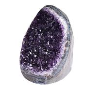 BKGWCSOR Amethyst Cluster Crystal Quartz, Rock Raw Stone Irregular Purple Crystals Geode Home Decor for Wealth & Luck,400~500g