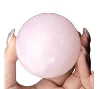 BKGWCSOR Beautiful Calcite Crystal Ball Rose Quartz Gemstone Sphere Divination Feng Shui Aura Home Desk Decor Decorative,60~70mm