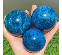 BKGWCSOR Blue Apatite Crystal Ball - 7-8cm Sphere for Spiritual, & Home Decor