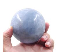 BKGWCSOR Blue Celestite Sphere Quartz Crystal Ball Ornaments (Size : 400-500g)