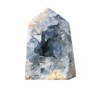BKGWCSOR Celestite Geode Tower Blue Crystal Cluster Kyanite Ore Ornaments Cave Desktop for, Divination, Balance, Yoga, FengShui Decoration