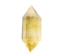 BKGWCSOR Citrine Double Pointed Hexagonal Crystal Column Wand Stone Home Decor Collection,4~5cm