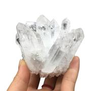 BKGWCSOR Clear Rock Crystal Cluster Quartz Crystals White Gemstone Figurine for Witchcraft, Fengshui,400-500g