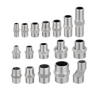 BKGWCSOR Coupling, Stainless Steel Hex Nipple,Stainless Steel Lengthen 1/8" 1/4" 3/8" 1/2" 3/4" BSP Male Male Thread Hex Nipple Threaded Reducer Pipe Fitting(Dn8 to Dn1531mm)