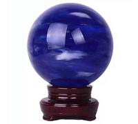 BKGWCSOR Crystal Ball Blue Balls Quartz Clear with Wood Stand for Gift Home Decor Telling, ball-7cm