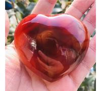 BKGWCSOR Crystal red Agate Heart-Shaped Stone Carved Heart (Size : 6-7cm)