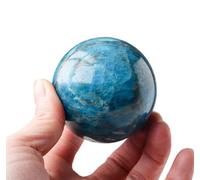 BKGWCSOR Crystal Rough Blue Phosphor Gray Gemstone Sphere Polished Divination Ball Decorative with Stand for Feng Shui Home,55mm