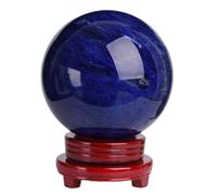 BKGWCSOR Crystal Rough Ornaments 1 Piece Blue smelted Stone Ball for Crafts,8cm