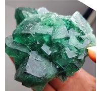 BKGWCSOR Crystal Stone Unpolished Green Fluorite Rough Rock Oblique Cube Cluster Crystals Decor Ornaments (Size : 300g)
