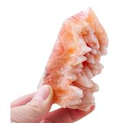 BKGWCSOR Crystal Towers Red Tooth Four-Sided Column Stone Obelisk Point Grid Decoration,150~200g