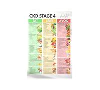 BKGWCSOR Kidney Friendly Foods Chart Metal Sign Essential Nutrient Guide for Renal Diet Kitchen Wall Decor 8 X 12 inch