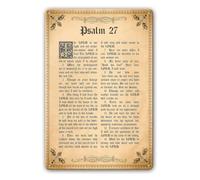 BKGWCSOR Psalm 27 Metal Tin Sign Home Decor 8x12 Inch