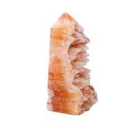 BKGWCSOR Red Crystal Tooth Four-Sided Column Wands Quartz Crystals Stones Points Gemstone Wand for,150~200g