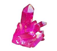 BKGWCSOR Red Flame Crystal Cluster Plating Titanium Coated 120-140g Ornaments (Size : 1pc)