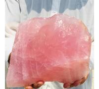 BKGWCSOR Rough Rose Quartz Crystal Gemstone Home Decor(Size:350-400g)