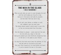 BKGWCSOR Rustic Metal Tin Sign Inspirational Poetry Verse Meaningful Wall Decor For Home Office Study Library Reading Corner Wisdom Plaque 8 X 12 inch