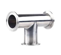 BKGWCSOR Stainless Steel Cast Pipe Fitting, 1Pcs 19mm-108mm OD 304 Stainless Steel Ferrule 3 Way Tee Connector Pipe Fitting 1.5""-4"" Tri Clamp(51mm x Ferrule 64)