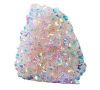BKGWCSOR White Crystal Cluster Electroplated Colorful Raw Stone Ore Home Decoration Demagnetization Ornaments,50~70g