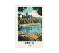 BKHJSASU Cardiff England Poster Canvas Poster Bedroom Decor Landscape Office Room Decor Gift 08x12inch(20x30cm)