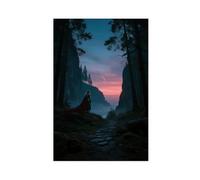 BKHJSASU Frigga at Sunset on The Cliff (4) Canvas Poster Wall Art Decor Print Picture Paintings for Living Room Bedroom Decoration 20x30inch(50x75cm)