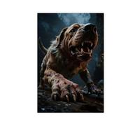 BKHJSASU Gothic Tibetan Mastiff (1) Canvas Poster Wall Art Decor Print Picture Paintings for Living Room Bedroom Decoration 08x12inch(20x30cm)
