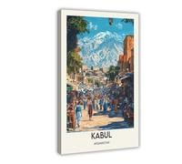 BKHJSASU Kabul Poster Canvas Poster Wall Art Decor Print Picture Paintings for Living Room Bedroom Decoration 24x36inch(60x90cm)