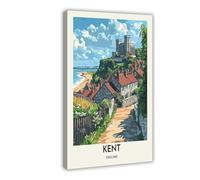 BKHJSASU Kent, England Travel Poster Canvas Poster Bedroom Decor Landscape Office Room Decor Gift 12x18inch(30x45cm)
