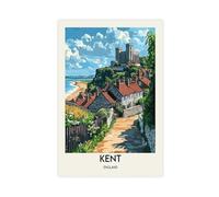 BKHJSASU Kent, England Travel Poster Canvas Poster Bedroom Decor Landscape Office Room Decor Gift 16x24inch(40x60cm)