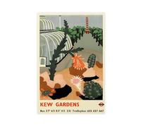BKHJSASU London Underground Kew Gardens Canvas Poster Bedroom Decor Landscape Office Room Decor Gift 16x24inch(40x60cm)