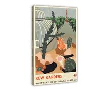 BKHJSASU London Underground Kew Gardens Canvas Poster Bedroom Decor Landscape Office Room Decor Gift 12x18inch(30x45cm)