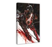 BKHJSASU Metal Chinese Rural Dog Canvas Poster Bedroom Decor Landscape Office Room Decor Gift 24x36inch(60x90cm)
