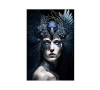 BKHJSASU Morrigan, The Irish Goddess of Death Canvas Poster Bedroom Decor Landscape Office Room Decor Gift 20x30inch(50x75cm)