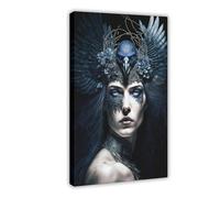 BKHJSASU Morrigan, The Irish Goddess of Death Canvas Poster Wall Art Decor Print Picture Paintings for Living Room Bedroom Decoration 20x30inch(50x75cm)