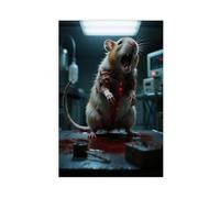 BKHJSASU Mutant Guinea Pig Horror (2) Canvas Poster Bedroom Decor Landscape Office Room Decor Gift 08x12inch(20x30cm)