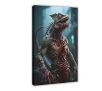 BKHJSASU Mutant Terror Lizard (1) Canvas Poster Wall Art Decor Print Picture Paintings for Living Room Bedroom Decoration 08x12inch(20x30cm)