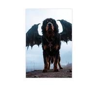 BKHJSASU Mutant Tibetan Mastiff Canvas Poster Wall Art Decor Print Picture Paintings for Living Room Bedroom Decoration 16x24inch(40x60cm)