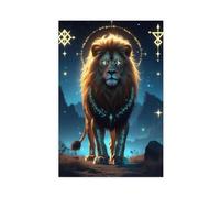 BKHJSASU Mystic Lion Spirit Beast of The Rune Master Canvas Poster Wall Art Decor Print Picture Paintings for Living Room Bedroom Decoration 08x12inch(20x30cm)