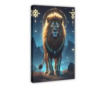 BKHJSASU Mystic Lion Spirit Beast of The Rune Master Canvas Poster Wall Art Decor Print Picture Paintings for Living Room Bedroom Decoration 08x12inch(20x30cm)