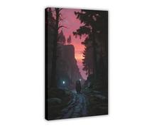 BKHJSASU Odin at Sunset on The Cliff (1) Canvas Poster Bedroom Decor Landscape Office Room Decor Gift 16x24inch(40x60cm)