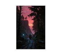 BKHJSASU Odin at Sunset on The Cliff (1) Canvas Poster Wall Art Decor Print Picture Paintings for Living Room Bedroom Decoration 12x18inch(30x45cm)