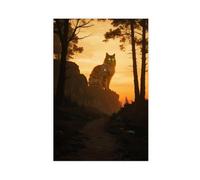 BKHJSASU Persian Cat in The Sunset (3) Canvas Poster Bedroom Decor Landscape Office Room Decor Gift 12x18inch(30x45cm)