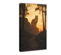 BKHJSASU Persian Cat in The Sunset (3) Canvas Poster Bedroom Decor Landscape Office Room Decor Gift 16x24inch(40x60cm)